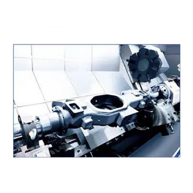 Horizontale CNC draaibank HTC50nm Fanuc Systeem Schuinbed CNC draaicentrum 7