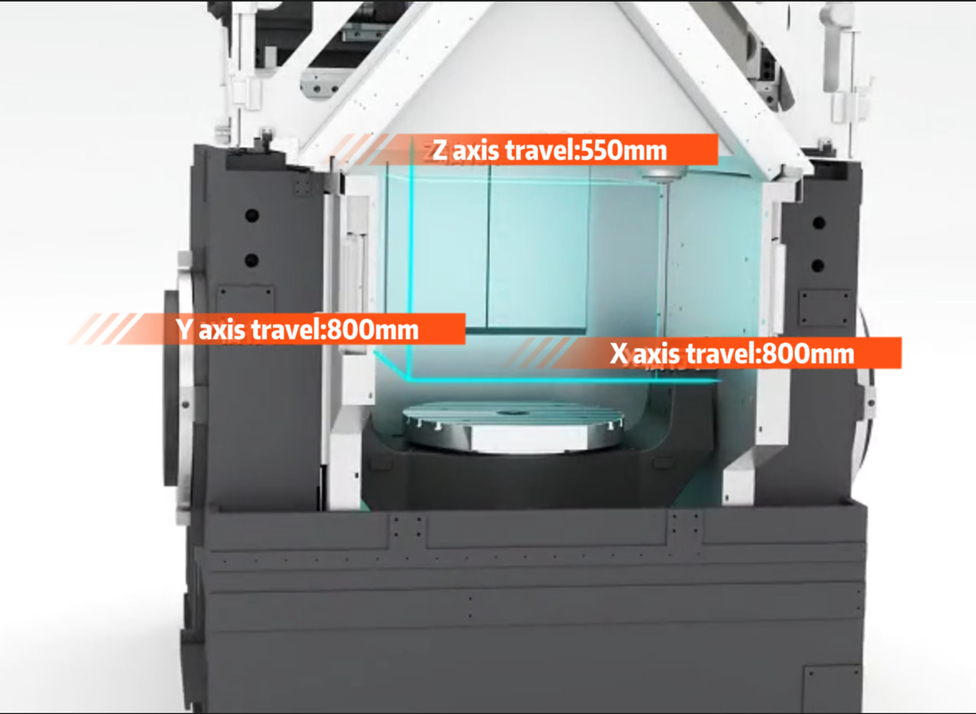SMTCL 5 Axis Verticaal Bewerkingscentrum VMU80P Kunstmatig Mineraal Gegooid Steen Bed Kolom Bewerkingscentrum