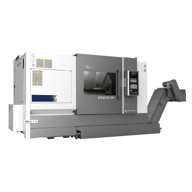 CNC draaibank HTC50B Hydraulische staart horizontaal 12 station Servo torret SMTCL Slant Bed CNC draaibank