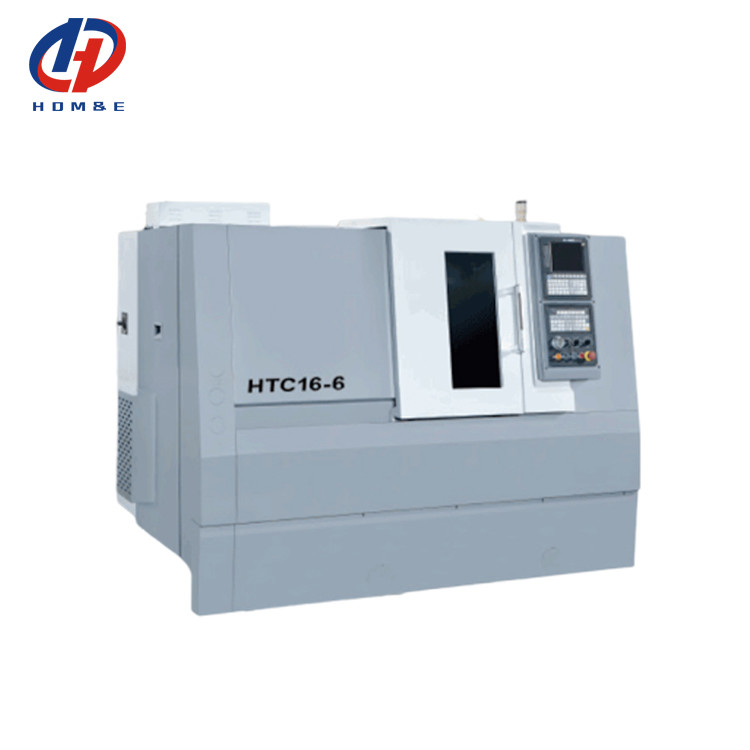Kleine onderdelen bewerking CNC draaibank HTC16-6 Sleeve Spindle Gang tool Slant Bed CNC draaibank