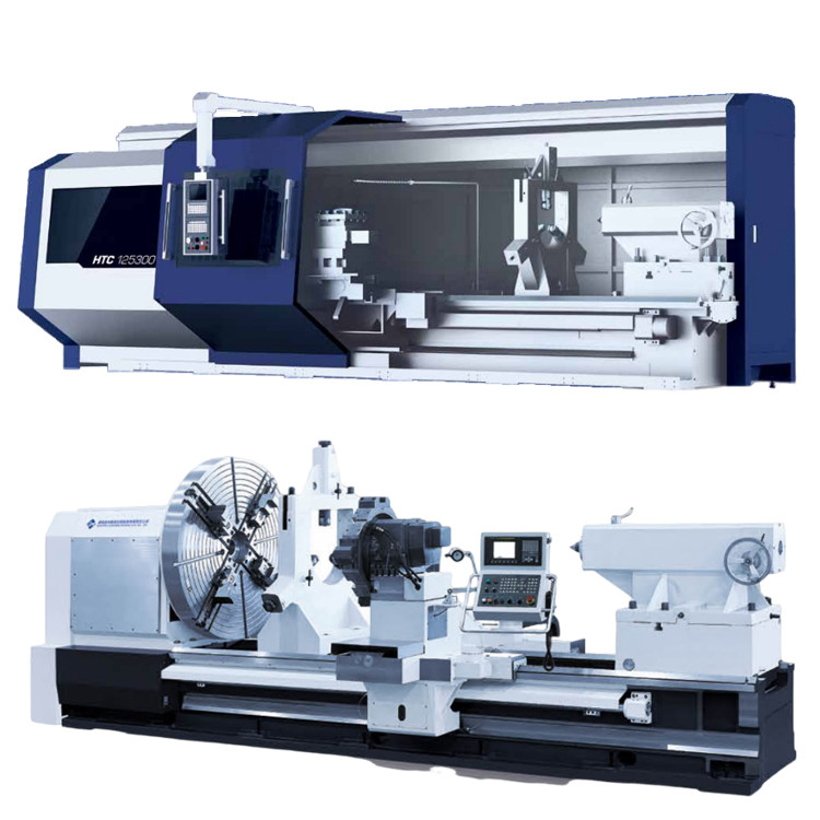 SMTCL zware CNC draaibank 5000mm HTC125500 horizontale platte bed CNC zware draaibank