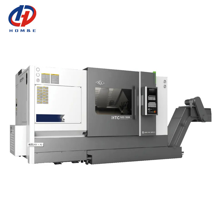 SMTCL CNC draaibank HTC50B FANUC-systeem Horizontaal 12 Station Servo Turret Slant Bed CNC draaibank