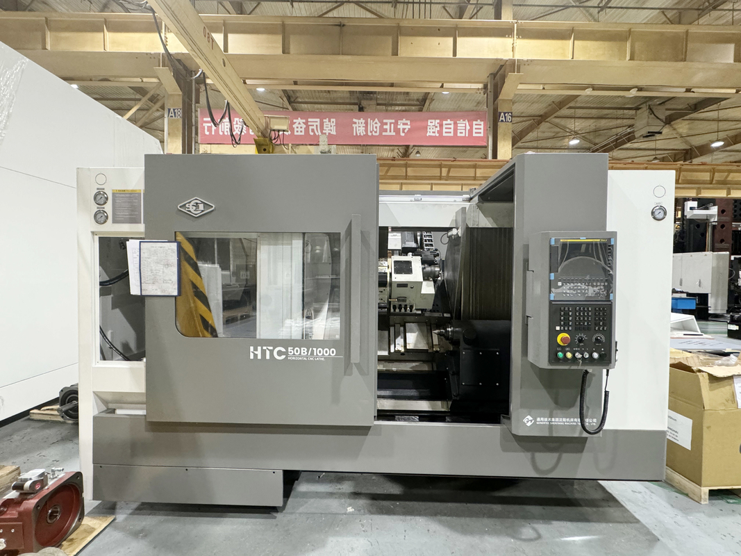 SMTCL CNC draaibank HTC50B FANUC-systeem Horizontaal 12 Station Servo Turret Slant Bed CNC draaibank