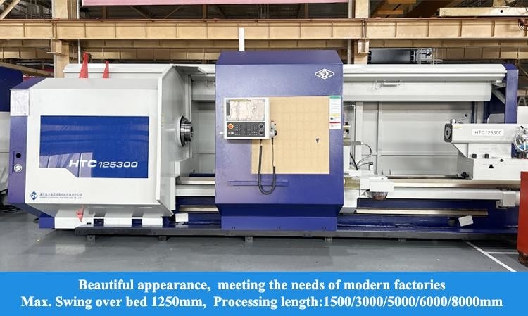 SMTCL zware CNC draaibank 5000mm HTC125500 horizontale platte bed CNC zware draaibank