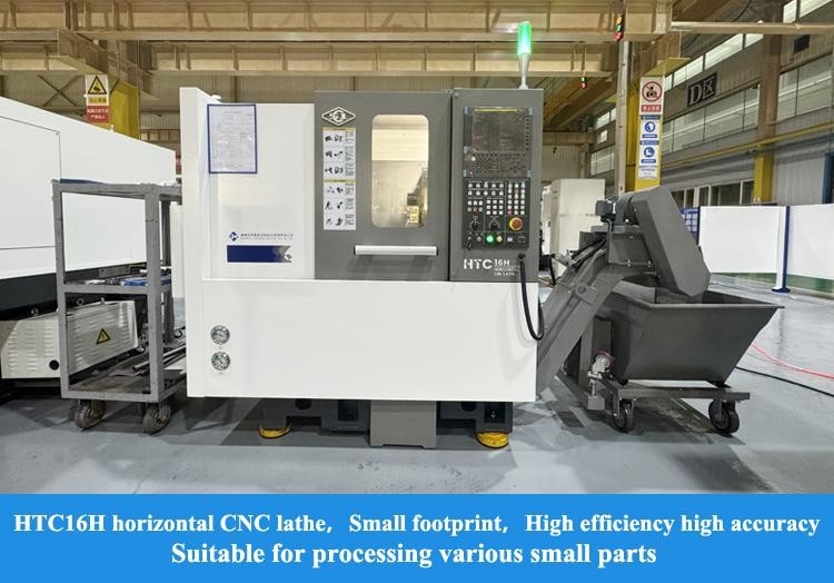 SMTCL Small Parts Machining HTC16H Metal Slant Bed CNC Lathe 8 Stations Horizontale CNC Lathe