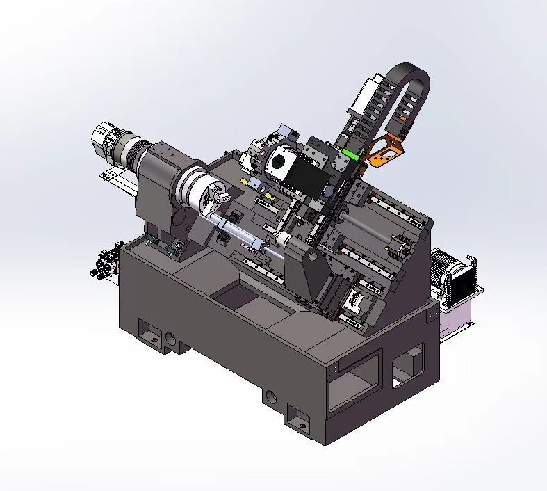 Economisch CNC draaibank T300 GSK Controller Programmable Hydraulic Tailstock Horizontale Slant Bed CNC draaibank