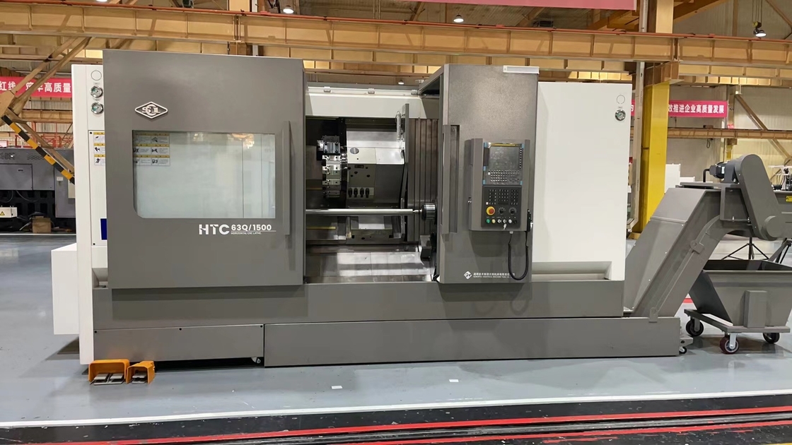 Slant Bed CNC draaibank HTC63Q Maximale snijlengte 3000mm Zware snijspindel CNC horizontale draaibank