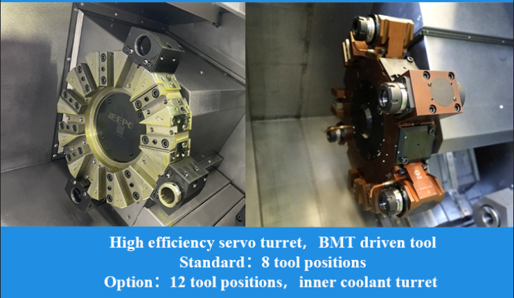 SMTCL Multi-purpose CNC draaibank T5.2-500Q Fanuc-systeem Metaalverwerking 3 As Slant Bed CNC draaibank
