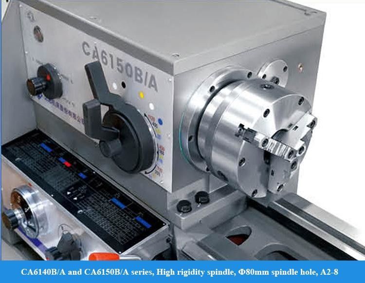 Hoogprecisie CA6140B/A Metalen draaibankmachine 3 Kaak Chuck Horizontaal gat Bed Handmatige draaibank