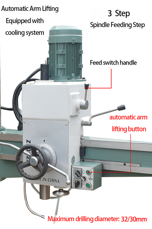 Radiale boormachine Z3032 Boordiameter 32mm Automatische radiale boormachine voor metaalbewerking