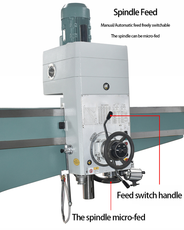 Radiële boormachine Z3050 Handmatige voeding Hydraulische snelheidsverandering 50mm Boordiameter Radiële boor