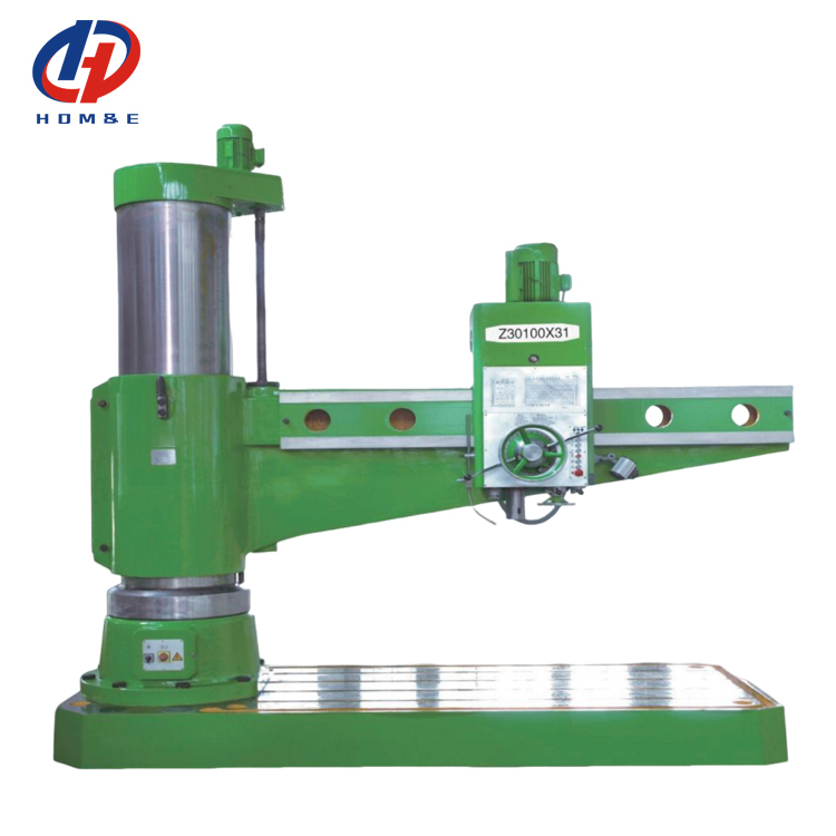 Heavy Duty Radial Drill 100mm Max Drilling 360° Rotatie Z30100 Radial Arm Drill Press voor metaalbewerking