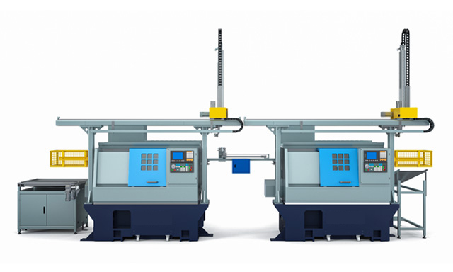 Automatic Production Line HTCSY50-S CNC Turning Center Automated Loading and Unloading CNC Lathe